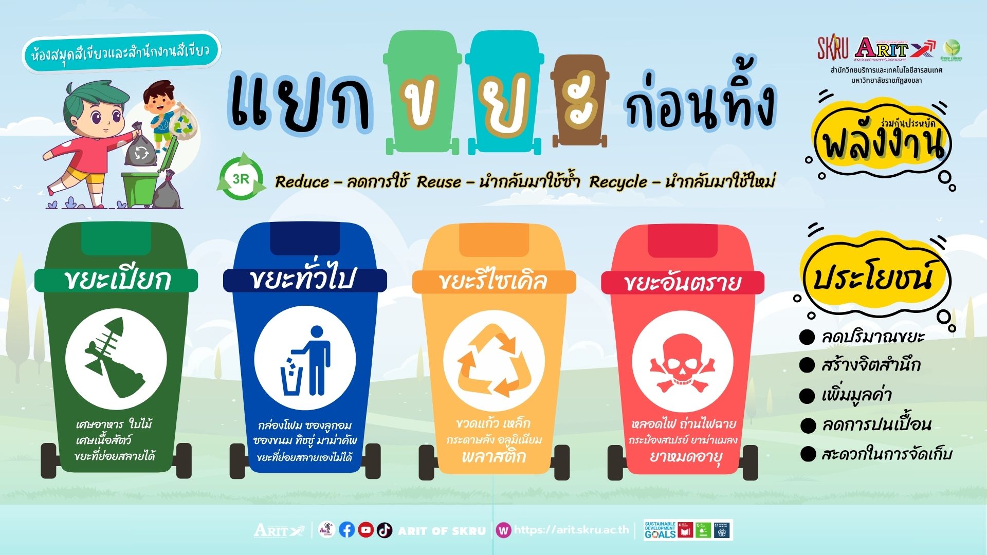 แยกขยะก่อนทิ้ง เพื่อรักษาสิ่งแวดล้อม